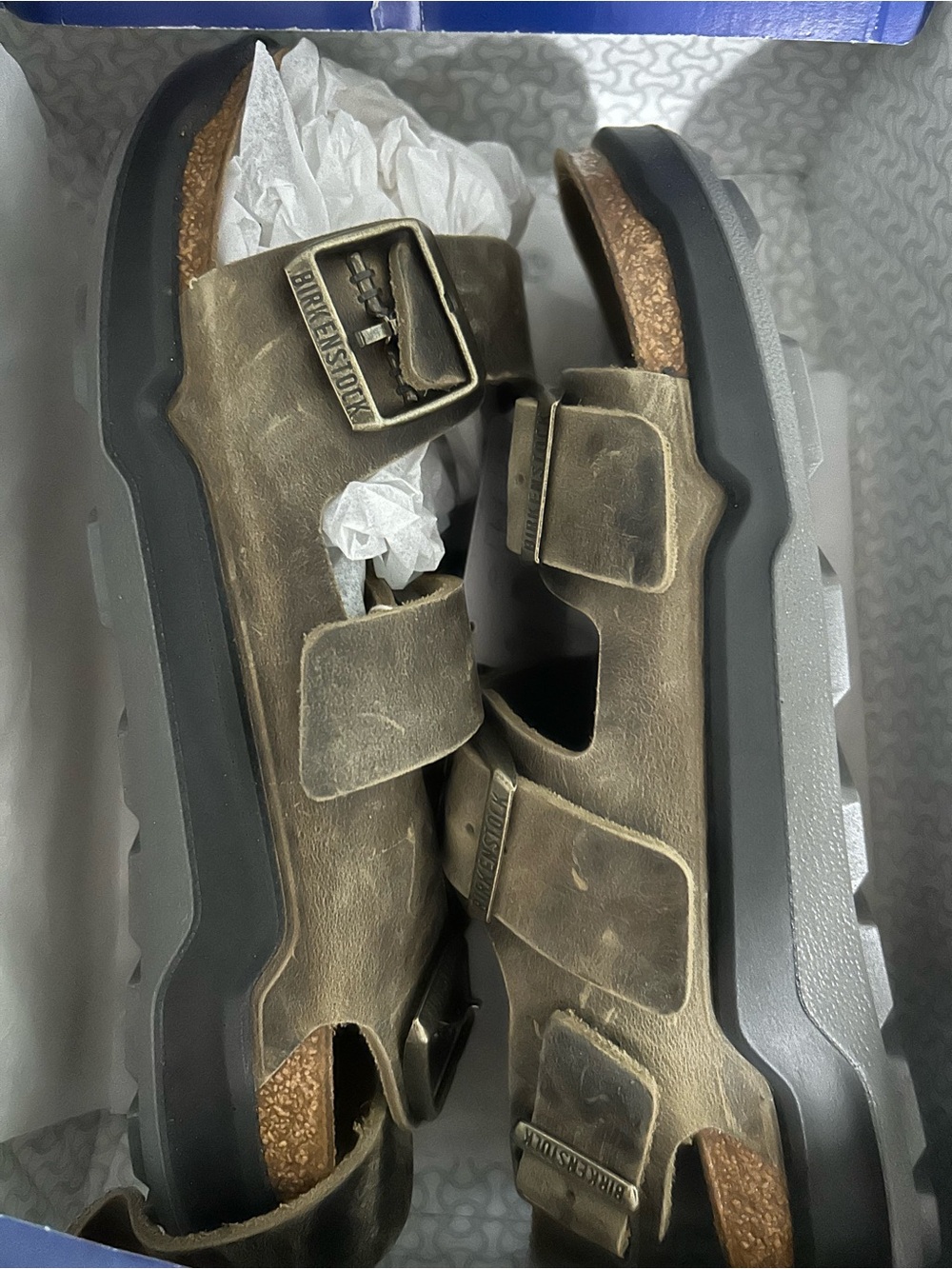 Birkenstock Brown Two-Strap Sandals Womens 10/ 41euro - Picture 5 of 6